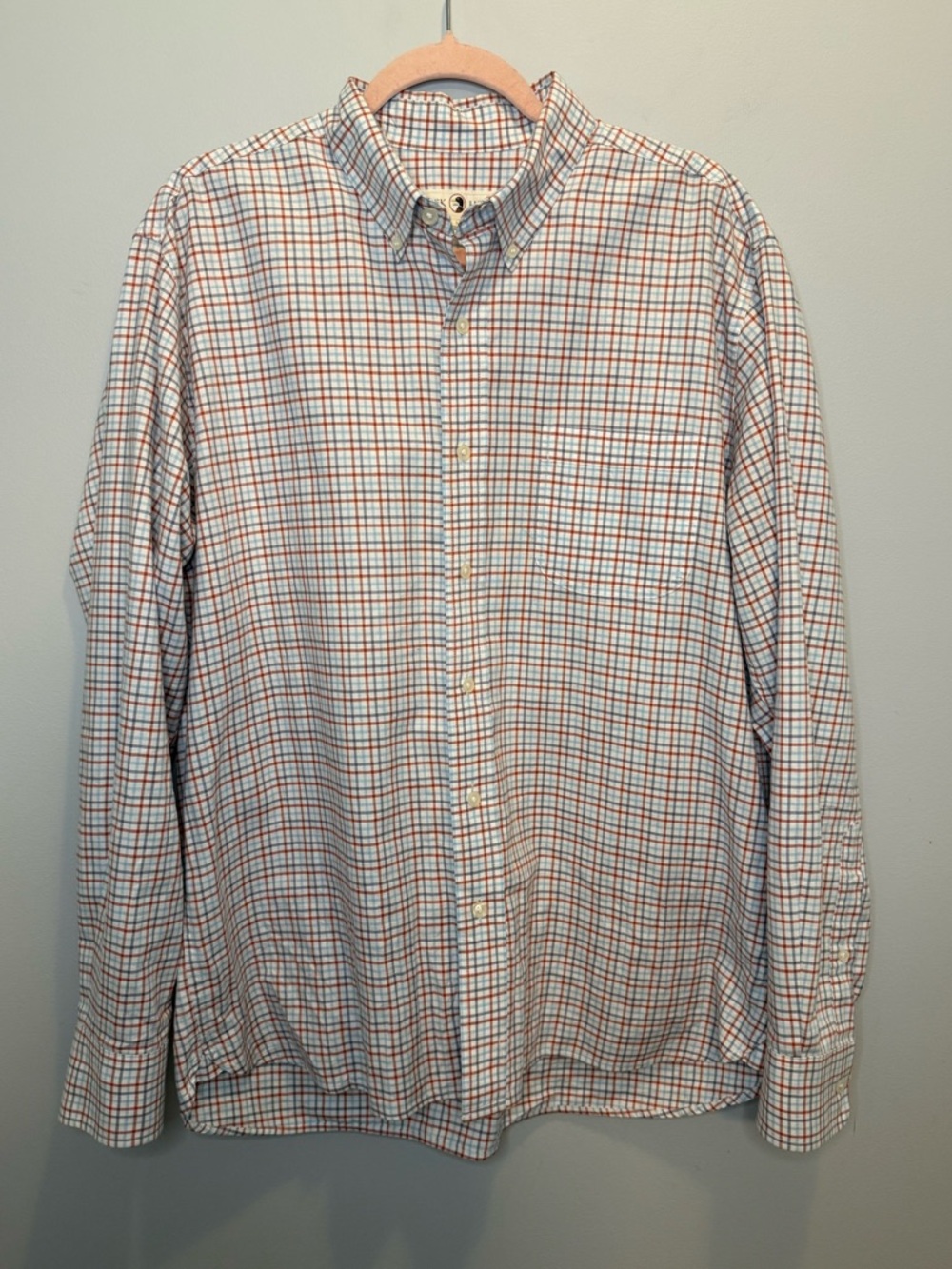 Duck Head Men's Long Sleeve Plaid Button Down Shirt Size Large Preppy Southern